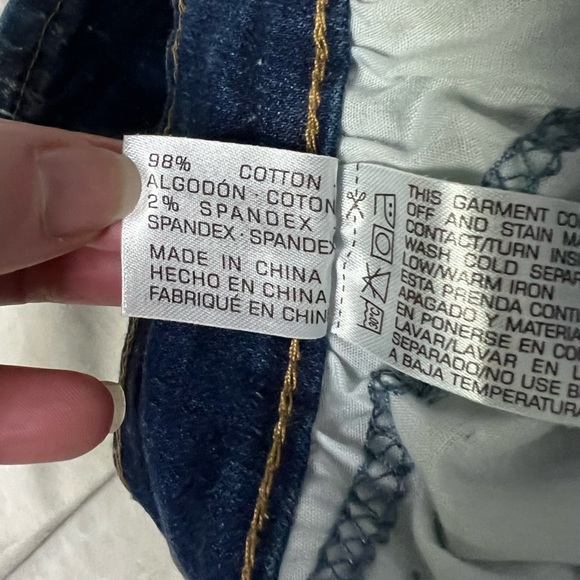 Supplies Dark Blue Distressed Jean Shorts - size 2P - Picture 9 of 10